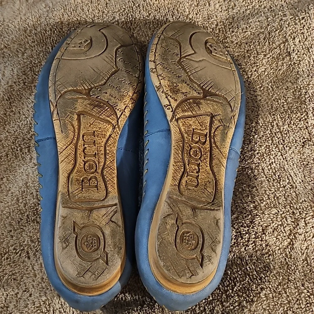 Blue Leather BORN Women's Shoes - Picture 2 of 2